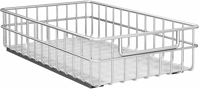Pull out Cabinet Organizer, Stainless Steel 1-Pack Full-Extension Slide out by Kitstorack