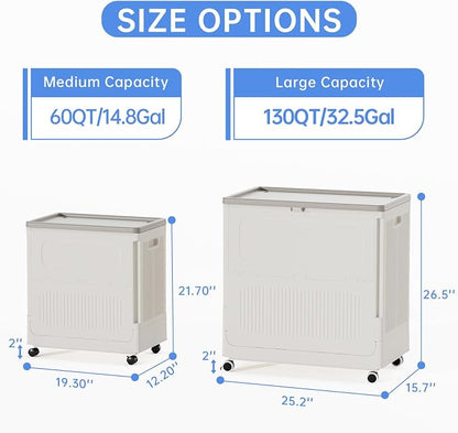 HAIXIN Large Storage Bin with Lid - 130QT Plastic Storage Box with Wheels - Image 5