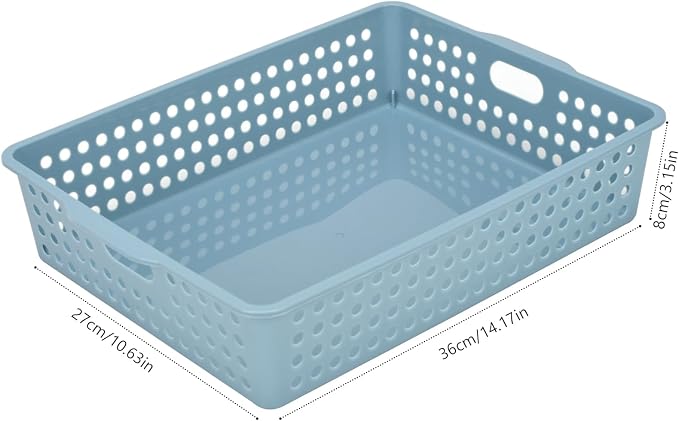 6-Pack Stackable Paper Trays Turn In Trays Classroom Paper Organizer Bins | - Image 3