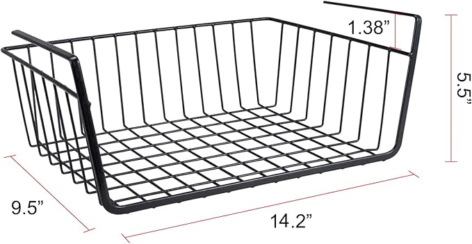 Undershelf Storage Basket Under Shelf Wire Basket Household Metal Under Shelf - Image 7