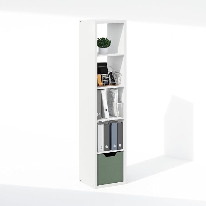 Furinno Cubic Extra Thick 5-Cube Closet Organizers and Storage, Open Shelf - Image 5