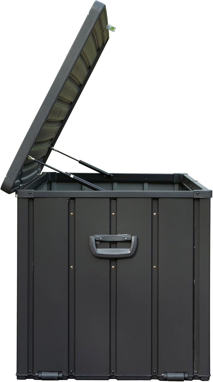 KUIKUI 100 Gallon Deck Box Waterproof, 100 Gallon Outdoor Storage Box, Metal - Image 7
