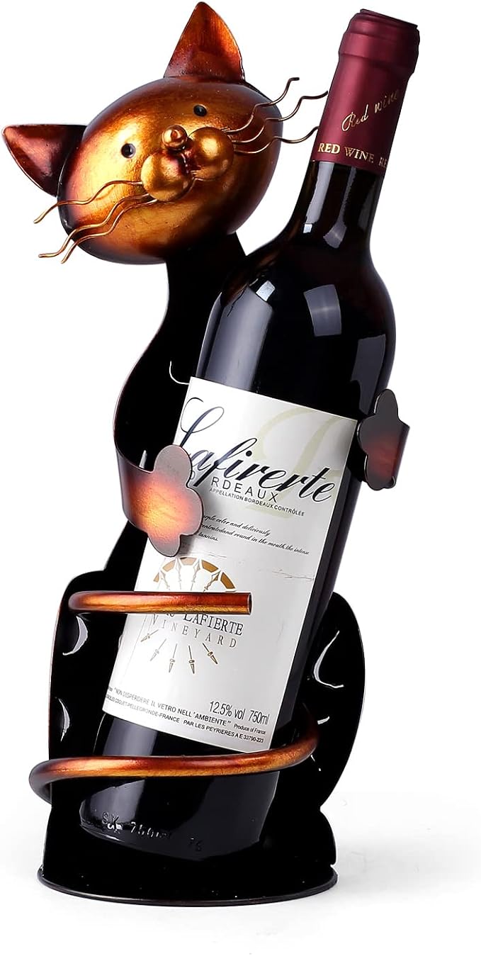 Cat Decor Wine Holder Wine Rack Wine Bottle Holder Wine Cat, Gift by Drincarier