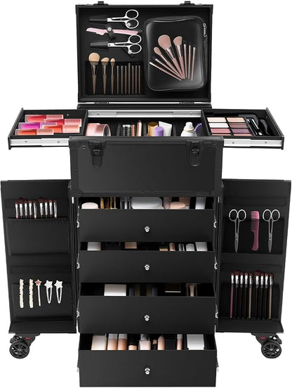 Cosmetic Train Case, Makeup Organizer Travel Case by Unknown