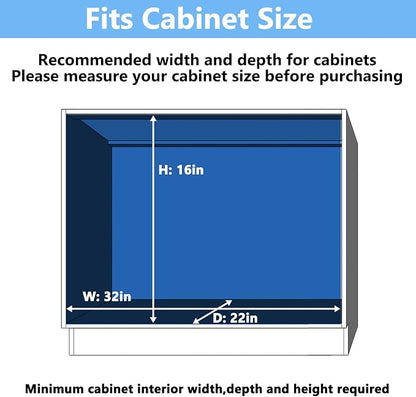 2 Tier Individual Pull Out Cabinet Organizer 31½" W x 21½" D, Heavy Duty - Image 4