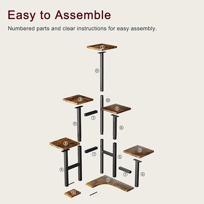 Yzosvki Corner Plant Stand Indoor, 6 Tiered Corner Plant Shelf Flower Stand - Image 9