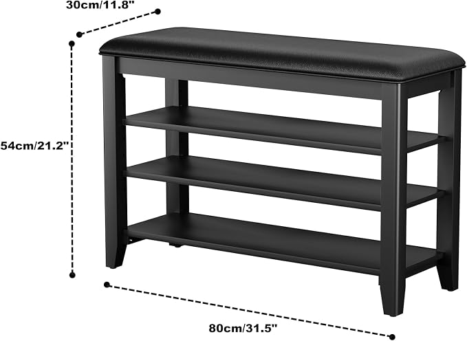 Taitiy Entryway Shoe Storage Bench, Shoe Organizer Bench - Image 2