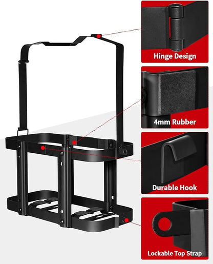 2 Pack Upgrade Jerry Can Mounting Holders, 5 Gallon Black Double Lockable Jerry - Image 4