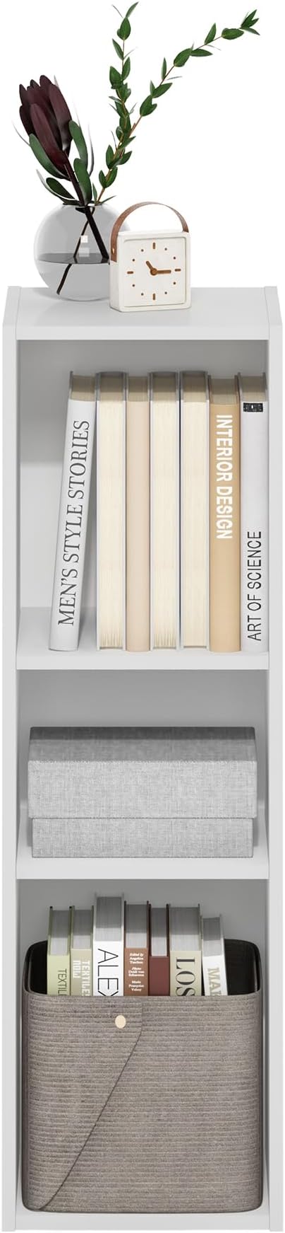 Furinno Fulda Book Shelf, 3-Tier Narrow Bookshelf, Bookcase - Image 7
