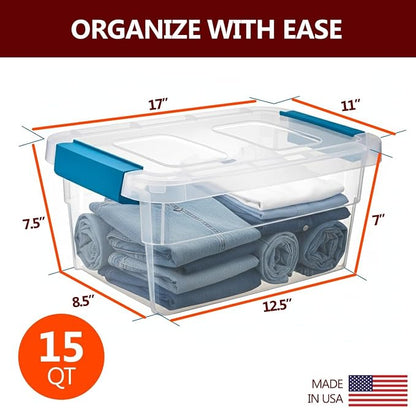 Tribello Clear Plastic Storage Bins - Image 2
