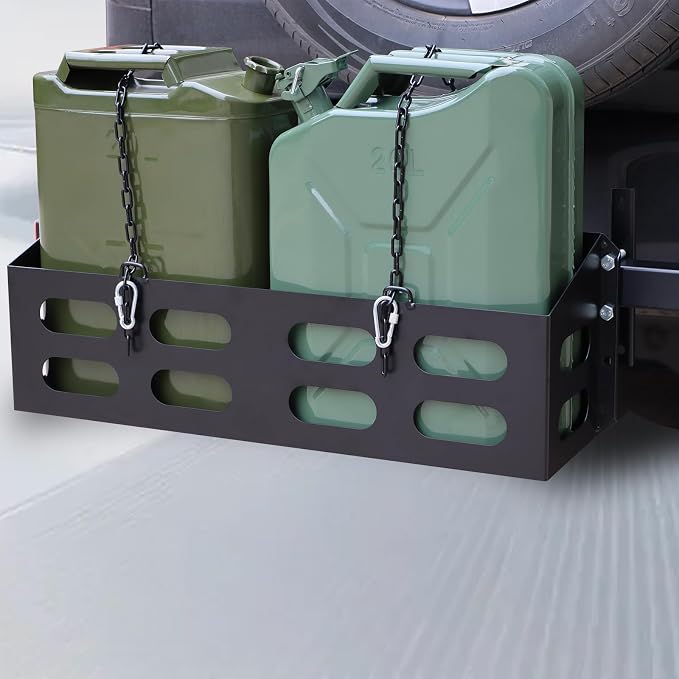Dual Jerry Gas Cans Holder Rack - Image 4