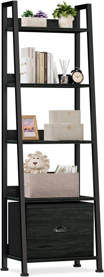 Furologee Ladder Shelf, 5 Tier Bookshelf by Furologee