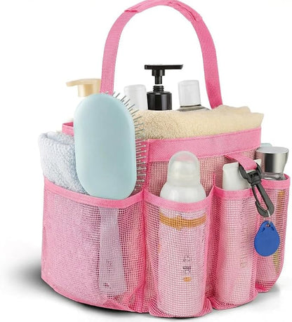 Mesh Shower Caddy Portable for College Dorm Room Essentials, Hanging Shower by CDDLR