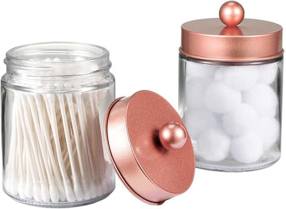 Amolliar Apothecary Jars Bathroom Storage Organizer -Countertop Storage - Image 2