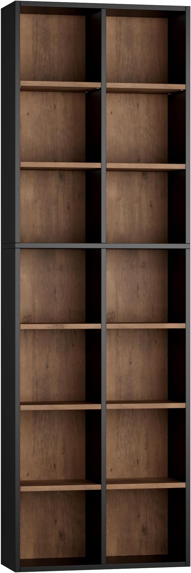 FOTOSOK Bookshelf Bookcase 7-Tier Narrow Bookshelf Tall CD Media Tower Rack | by FOTOSOK
