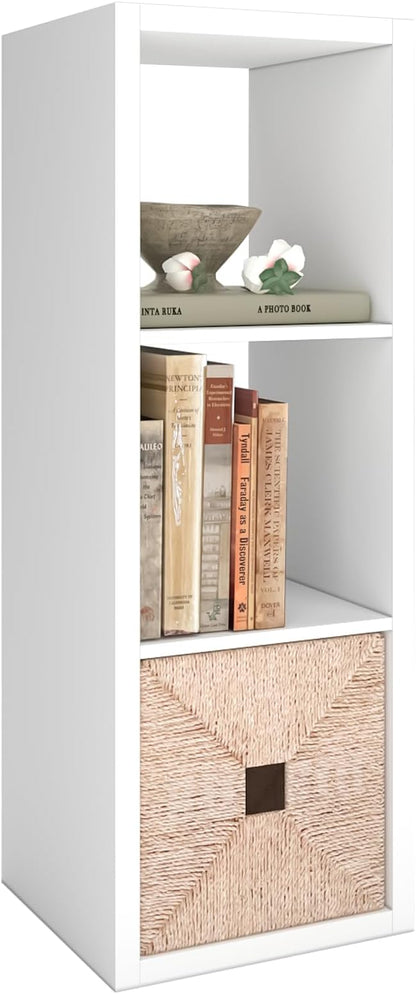 CTESNE【2026 Wooden Thick Frame 3 Cube Storage Organizer Shelf by CTESNE