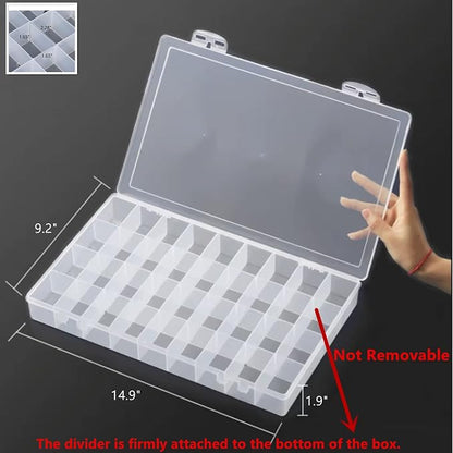 Feadily 1PCS 36 Grids Large Plastic Organizer Box - Image 2