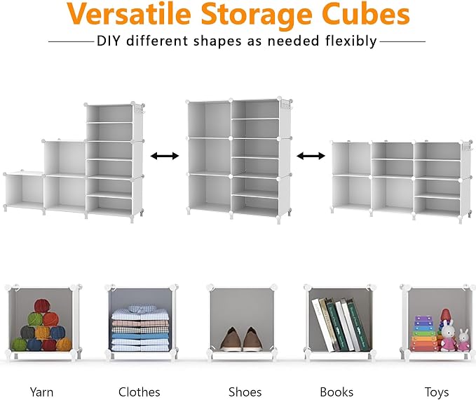 AWTATOS 6 Cube Closet Organizer Storage Shelves - Image 6