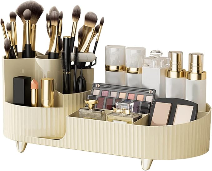 ZJchao Makeup with 360 Dividers Transparent Acrylic Cosmetic Storage Tower - Image 6