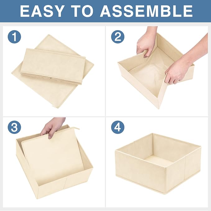 Criusia Drawer Organizer Clothes 12 Pack, Dresser Organizer - Image 7