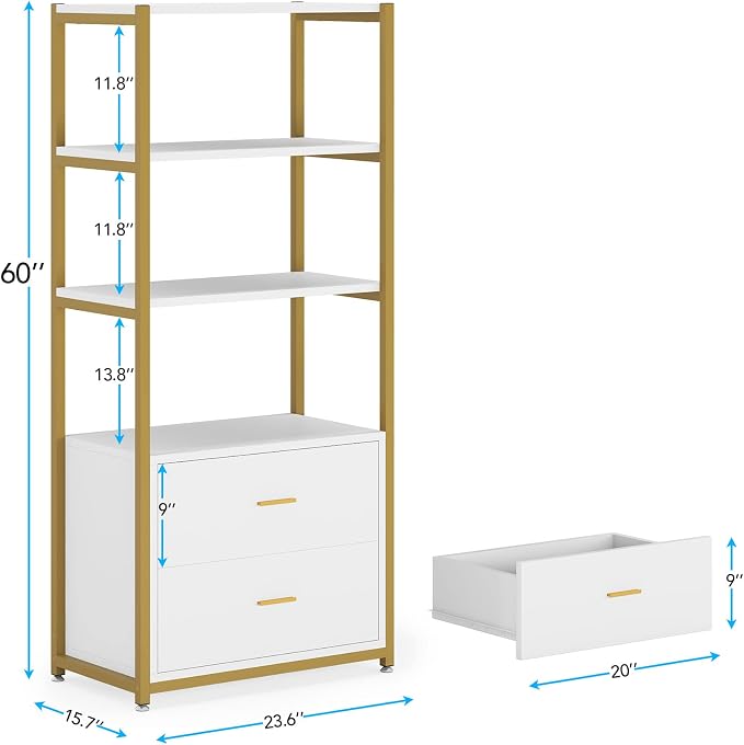 Tribesigns Bookcase, 4-Tier Bookshelf - Image 2