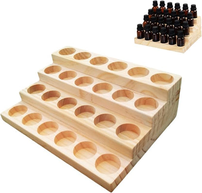 Essential Oil Display Stand 4 Tier Essential Oil Holder Solid Wood Essential by LONG+TAO