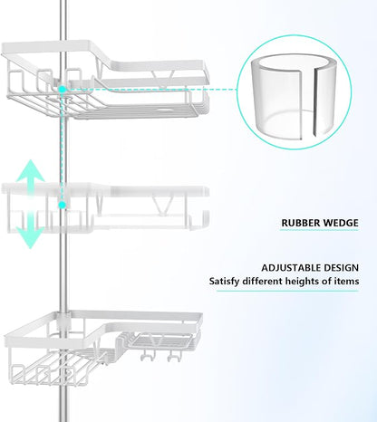 DAOYA Shower Caddy Tension Pole Corner - Image 3