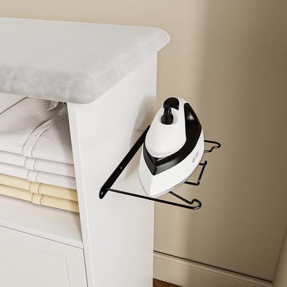 Rolling Ironing Board with Storage Cabinet, Ironing Table with Heat-Resistant - Image 8