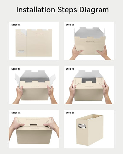 Portable Collapsible Cardboard File Box - Image 6