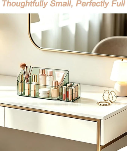 SUNFICON 2 Pack Makeup Trays Organizers Holders Cosmetic Display Cases Tabletop - Image 3