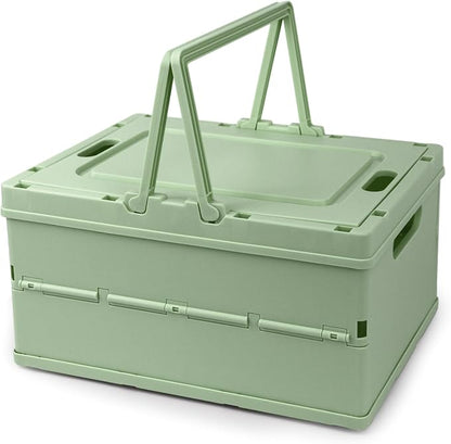 Collapsible Storage Crate, Foldable Plastic Basket by Vivikivi