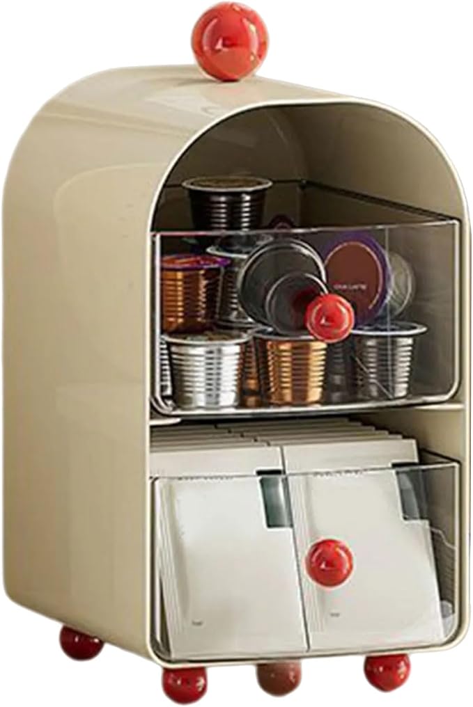 Multi-Compartment Tray for Coffee Pods & Tea Bags Space-Saving Kitchen/Desktop - Image 6
