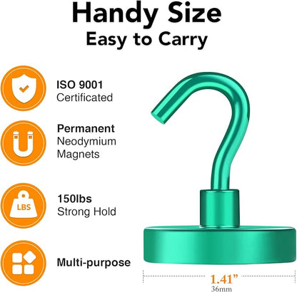 MIKEDE Magnetic Hooks Heavy Duty, 170LB Strong Magnet - Image 4
