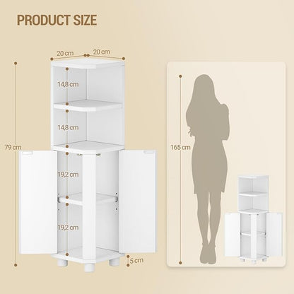 Hzuaneri Corner Cabinet, Small Bathroom Corner Cabinet - Image 2