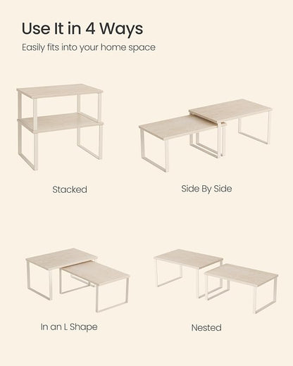 SONGMICS Cabinet Organizer Shelf, Kitchen Storage, Spice Rack, Expandable - Image 4