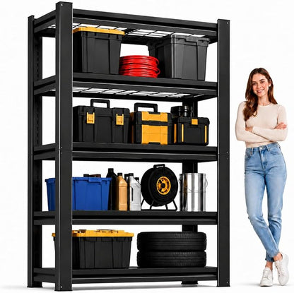 SAWJEC Garage Shelving Unit, 2000 lb | 72"H x 35.8"W x 16.1"D, 5 Adjustable - Image 9