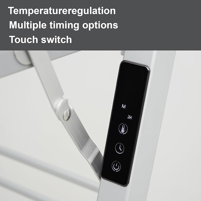 Electric Heated Clothes Drying Rack, Foldable Heated Garment Dryer - Image 7