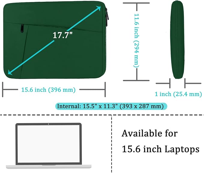 15.6 inch Laptop Case, Shockproof Protective Computer Carrying Cover - Image 5