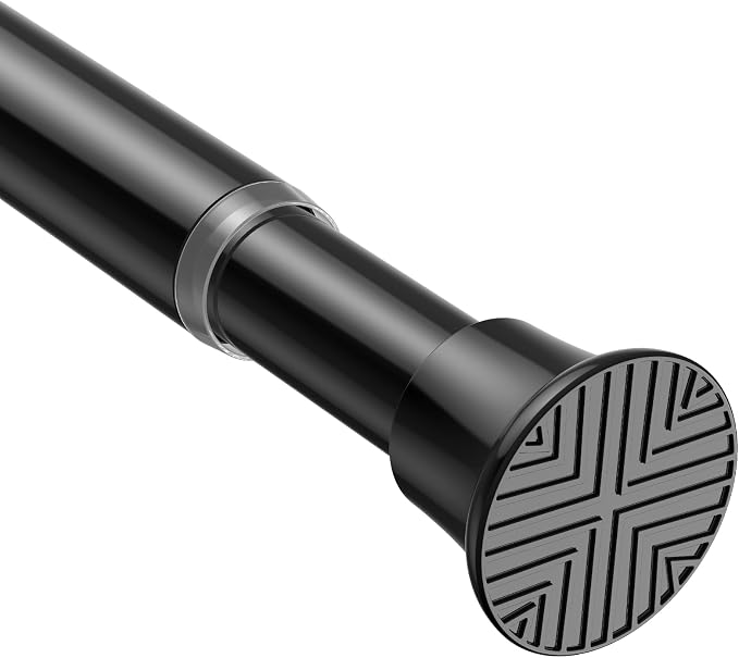 Spring Tension Curtain Rod 32-76 inch, Adjustable Expandable Tension Curtain by SISELBATensionCurtainRod