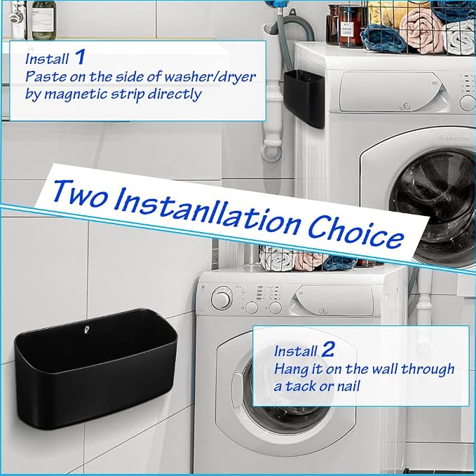Picowe Magnetic Laundry Storage, Large Lint Holder Bin - Image 3