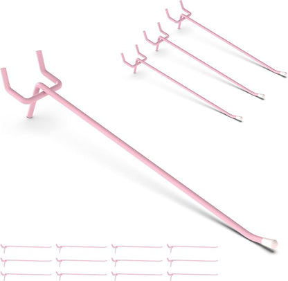 HUHOLE Pegboard Hooks 6 Inch 50PC, Fit 1/4" or 1/8" Pegboard, Ideal Peg Board by HUHOLE