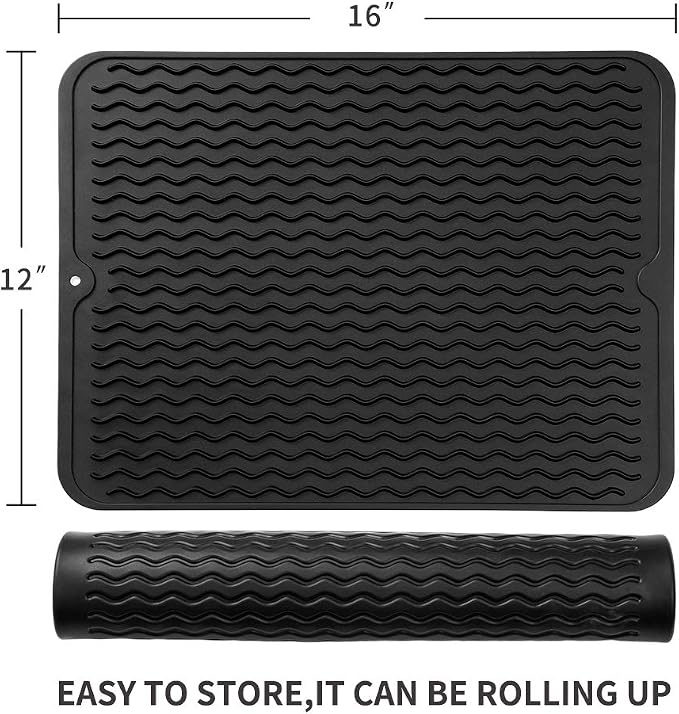 Silicone Dish Drying Mat for Multiple Usage, Easy clean, Eco-friendly, - Image 2