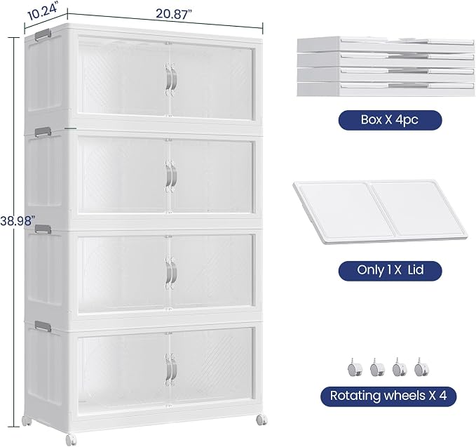 240QT Extra Large Stackable Storage Bins - Image 2