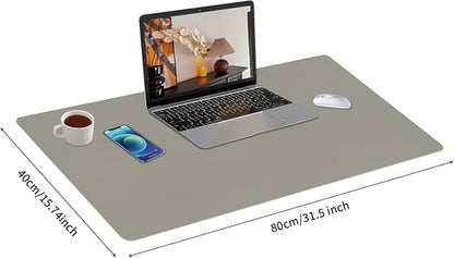 Bloss Grey Desk Mat, Leather Desk Pad, Desk Matt - Image 5