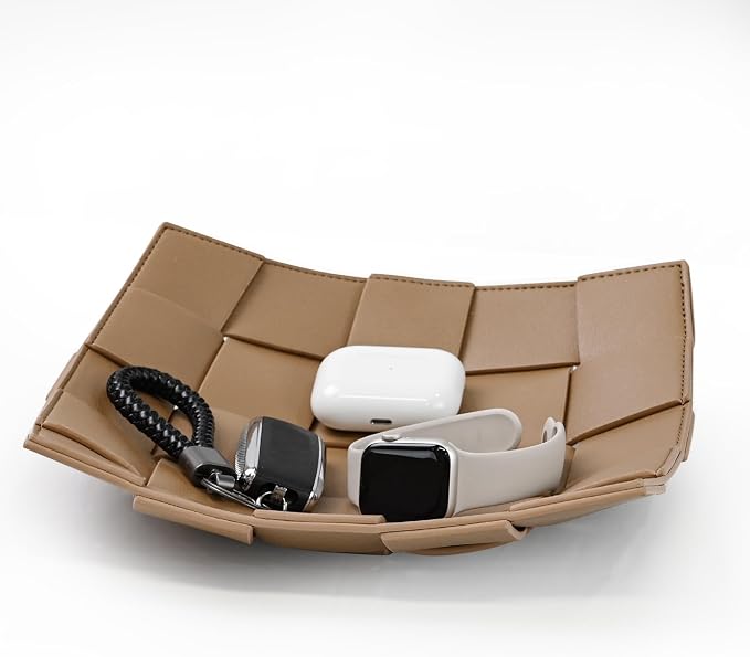 Valet Tray PU Leather Key Holder Bowl by MSJGA