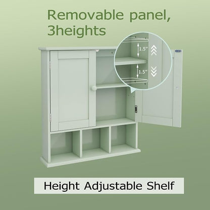 TaoHFE Green Medicine Cabinet, Bathroom Wall Cabinet - Image 4