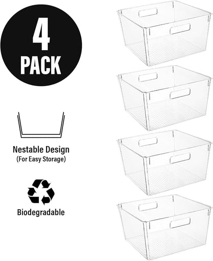 Extra Large Clear Plastic Storage Bins, Laundry Room, Freezer Organizer Plastic - Image 4