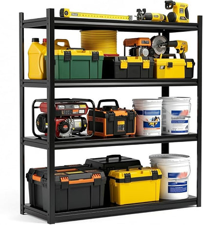 45" W Garage Shelving 4-Tier Heavy Duty Storage Shelves, Adjustable Metal Shelf by KILISTEELS