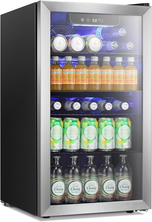 Antarctic Star Beverage Refrigerator Cooler -120 Can Glass Door Mini Fridge by AntarcticStar