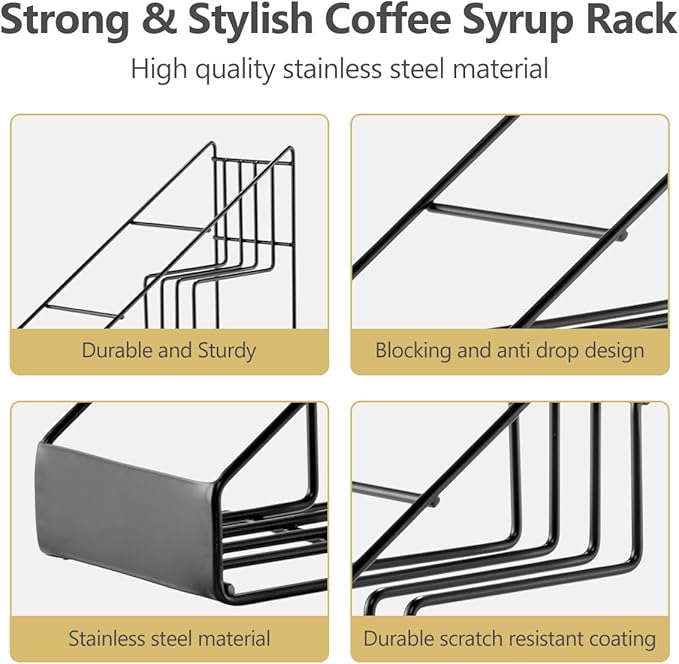 Coffee Syrup Rack for Coffee Bar Accessories, Fits - Image 4